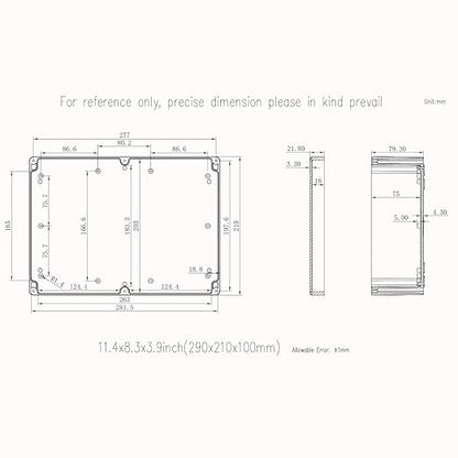 Junction Box, Zulkit Project Box IP65 Waterproof Outdoor Box ABS Plastic - Image 7