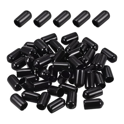 DMiotech 100 Pack 7.5mm ID Black Screw Thread Protectors Rubber End Caps Bolt by DMiotech