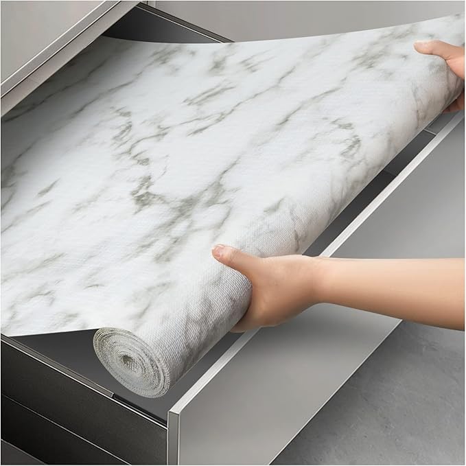 Viseeko Shelf and Drawer Liner for Kitchen Cabinet, 12 in x 10 ft Non-Adhesive by Viseeko