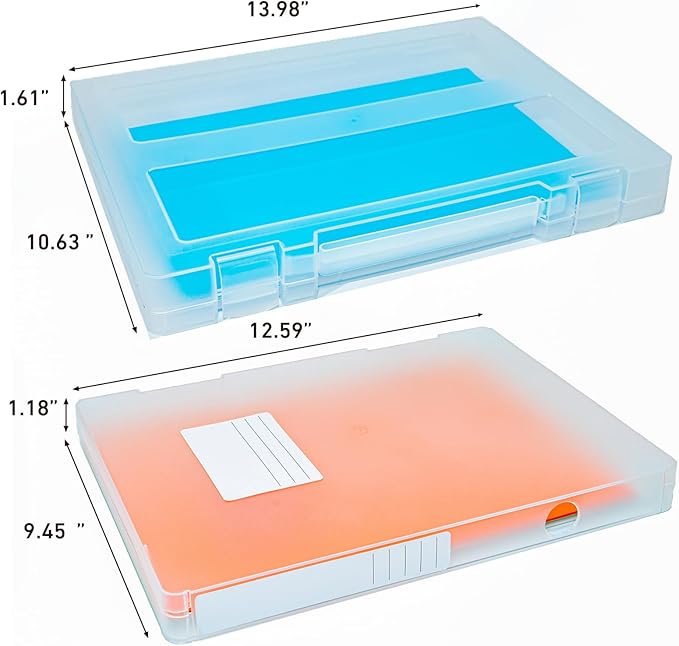 8 Packs Paper Storage Boxes, Plastic Multi-Purpose Thick Scrapbook Storage Box - Image 2
