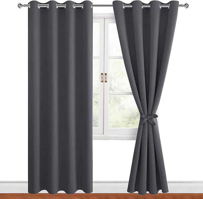 Hiasan Blackout Curtains for Bedroom, 52 x 84 Inches Long by Hiasan