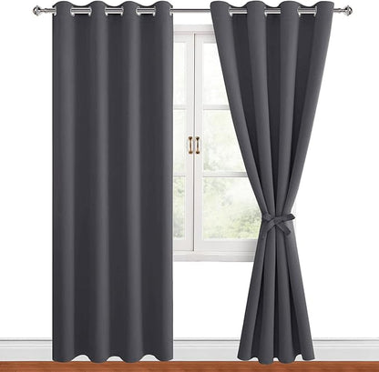 Hiasan Blackout Curtains for Bedroom, 52 x 84 Inches Long by Hiasan