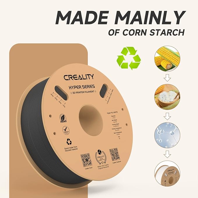 Official CREALITY Hyper PLA Filament 1.75mm, High Speed PLA 30-600mm/s Rapid 3D - Image 4