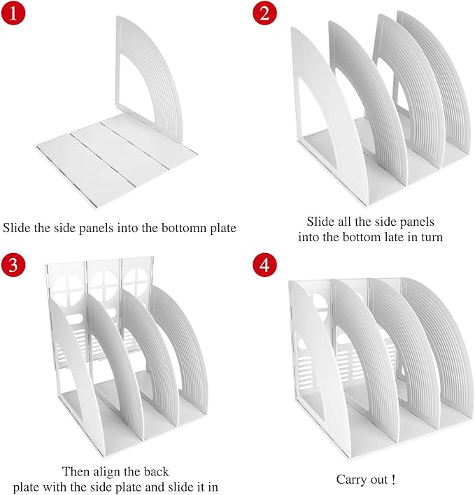 SAYEEC Magazine Holder Plastic File Sorter Binder Holder - Image 7