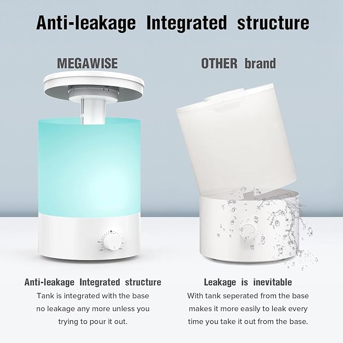 MEGAWISE 3.5L Cool Mist Humidifier – Ultra-Quiet Ultrasonic Vaporizer - Image 3