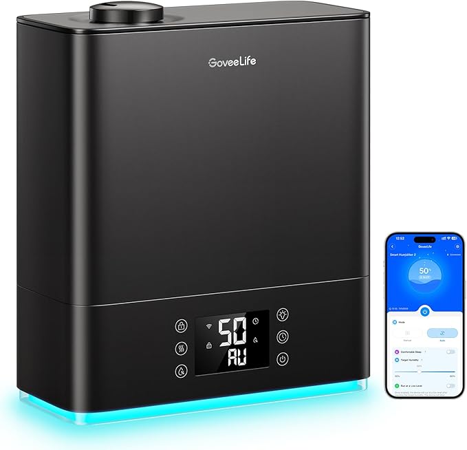 GoveeLife Smart Humidifiers for Bedroom Large Room, Top-Fill Cool Mist 6L WiFi by GoveeLife