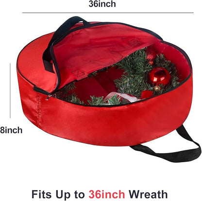 Christmas Wreath Storage Bag 36inch -Large Christmas Wreath Storage - Image 2