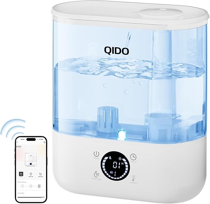 QIDO Top Fill Humidifiers for Bedroom, 5 L Cool Mist 36H Super Long Time by Unknown