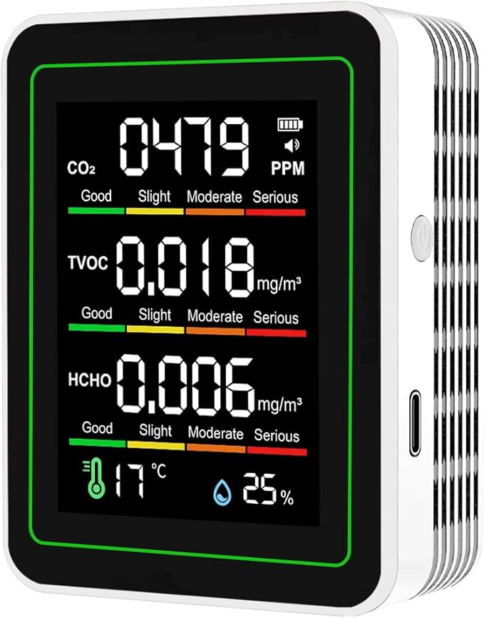 Professional Indoor Air Quality Monitor, 5 in 1 Portable Smartair Quality Tester by Unknown