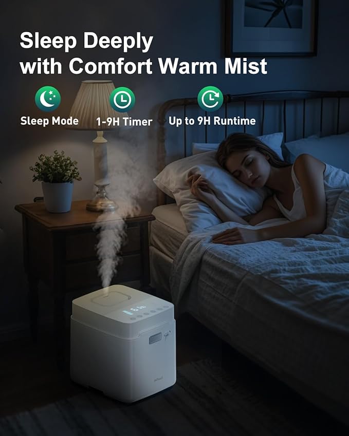 Mifasol Stainless Steel Warm Mist Humidifier, 3.3L/0.87Gal Steam Humidifier - Image 7
