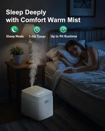 Mifasol Stainless Steel Warm Mist Humidifier, 3.3L/0.87Gal Steam Humidifier - Image 7