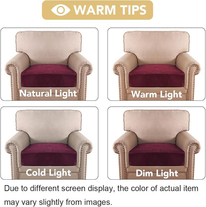 H.VERSAILTEX Velvet Stretch Couch Cushion Cover Plush Cushion Slipcover - Image 6