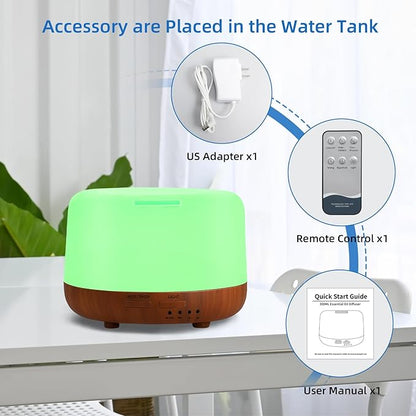 300ML Essential Oil Diffuser Aromatherapy Diffuser, Quiet 8 Hours Operation - Image 7