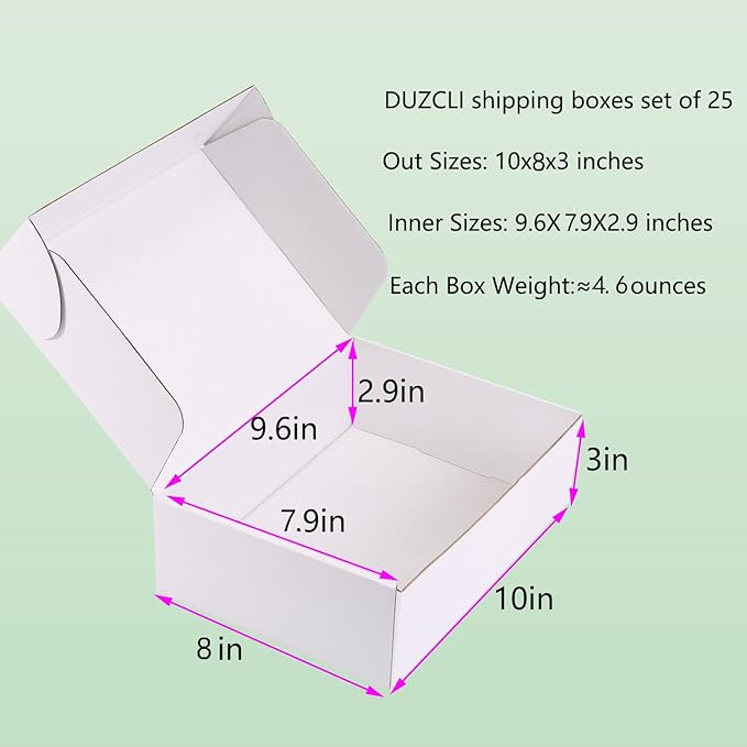 Small Shipping Boxes 10x8x3 Inch - Image 2