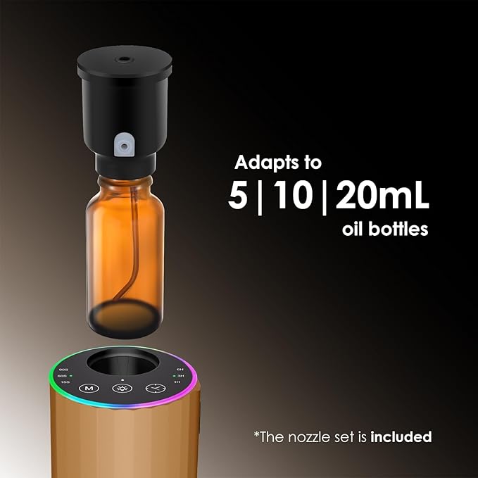 Waterless Essential Oil Diffuser, Battery Powered Mini Scent Air Machine - Image 2