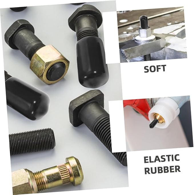 Healifty 80pcs Rubber End Cap Flexible Thread Protectors - Image 3