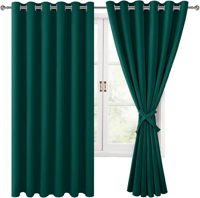 Hiasan Room Darkening Curtains for Bedroom, 70 x 63 Inches - Image 8