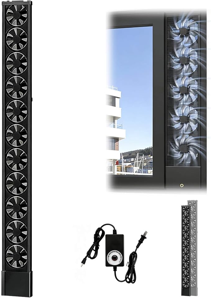 Vertical Window Exhaust Fan for Sliding Windows-Easy Tool-Free Installation by Unknown