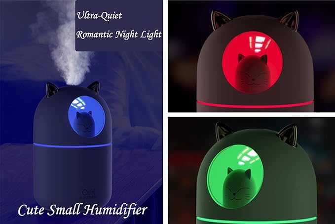 Portable Small Humidifier, 300ml Mini Cool Mist Humidifier - Image 5