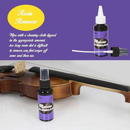 Violin Cleaner Care Cleaning Kit, Maintenance Kit, Liquid Rosin, Rosin Remover - Image 3