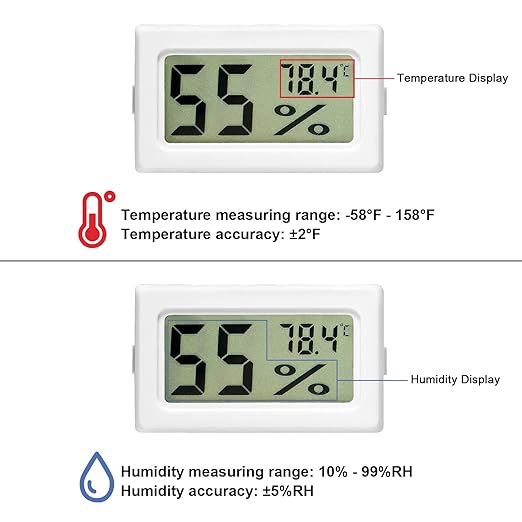 2Pcs Mini Digital Thermometer Hygrometer - Image 3