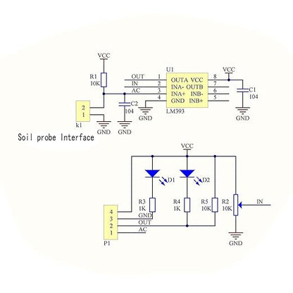 5 Pieces of LM393 3.3V-5V Soil Moisture Detection Sensor, Soil Humidity Sensor - Image 5