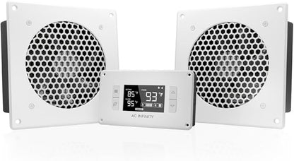 AC Infinity AIRPLATE T8 White, Quiet Cooling Dual-Fan System 6" by ACInfinity
