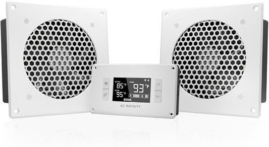 AC Infinity AIRPLATE T8 White, Quiet Cooling Dual-Fan System 6" by ACInfinity