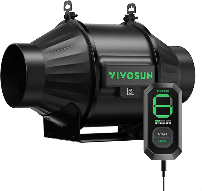 VIVOSUN T4 4" Inline Fan &Speed Controller, AeroZesh Ventilation Fan by VIVOSUN