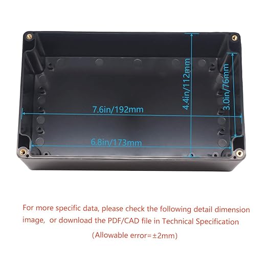 Junction Box, Zulkit Project Box IP65 Waterproof Outdoor Box ABS Plastic - Image 5