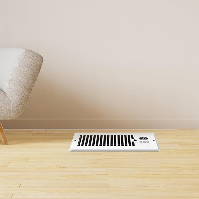 4"x10" Vent Register Booster Fan, Strong Steel Panel, Ultra-Quiet, Built-In - Image 2