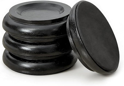 4 Pcs Solid Wood Upright Piano Caster Cups, Non-Slip & Anti-Noise by Unknown