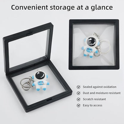 20 Pcs Black 3D Floating Display Case 4.3 x 4.3 x 0.8 inch, Nail Display Cases - Image 5