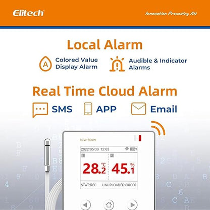 Elitech WiFi Digital Temperature Humidity Data Logger, 2.4GHz/5GHz WiFi Remote - Image 3