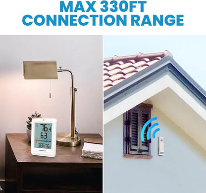 Newentor Indoor Outdoor Thermometer Wireless, Weather Stations Wireless Indoor - Image 2