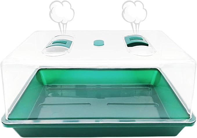 Propagator with Humidity Vents Domes, Heavy Duty Growing Tray Mini Greenhouse by LeJoy+Garden