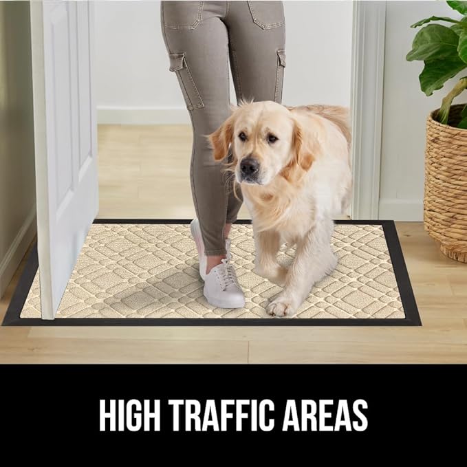 GORILLA GRIP 100% Waterproof All-Season WeatherMax Doormat US Designed Natural - Image 6