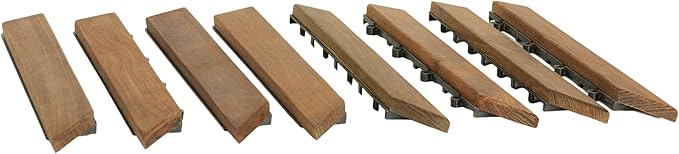 Bare Decor EZ-Floor Corner Trim Piece Interlocking Flooring in Solid Teak Wood - Image 2