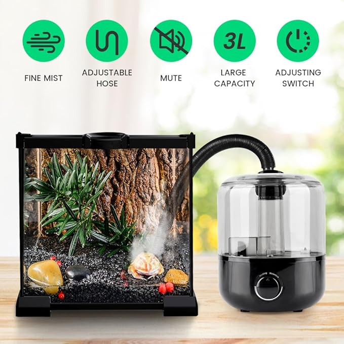 Reptile Humidifier Fogger, 3L Visible Tank Reptile Miste-r - Image 5