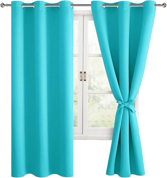 Hiasan Blackout Curtains for Bedroom, 42 x 63 Inches Length by Hiasan