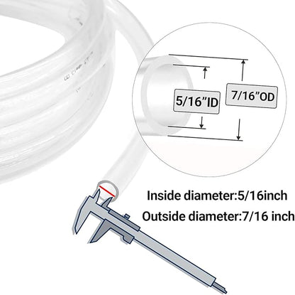 Clear Vinyl Tubing 5/16" ID × 7/16" OD -25 Ft 60PSI, Flexible Plastic Tubing - Image 2