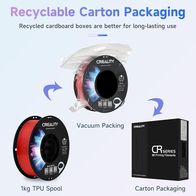 Official Creality TPU Filament, Flexible 3D Printer Filament 1.75mm, 95A Shore - Image 6