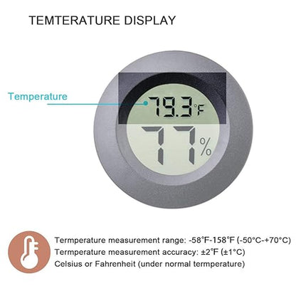 3pcs Mini Hygrometer Thermometer Indoor Outdoor Round Humidity Meter Fahrenheit - Image 5