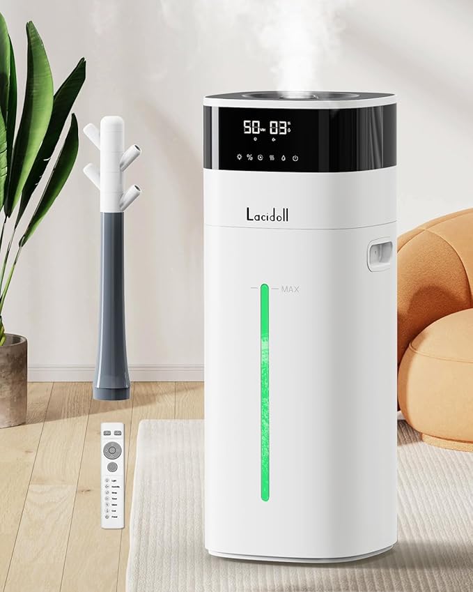 Cool and Warm Mist Humidifier Large Room, 5.3Gal/20L Humidifiers by Bigcapacitybigpeaceofmind