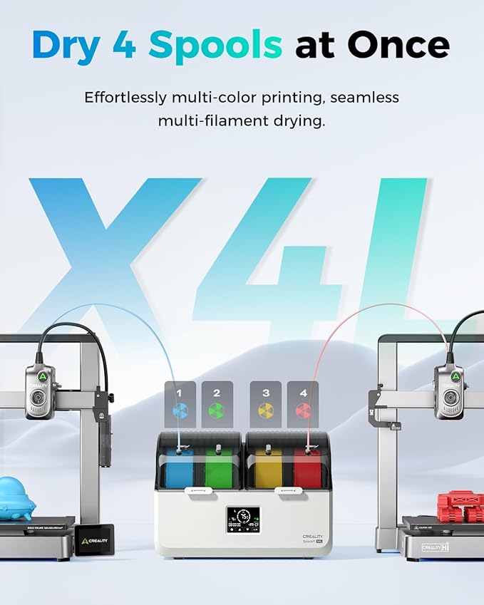 Official Creality Space Pi X4 Lite Filament Dryer, 4 Spools Filament Dry Box - Image 2
