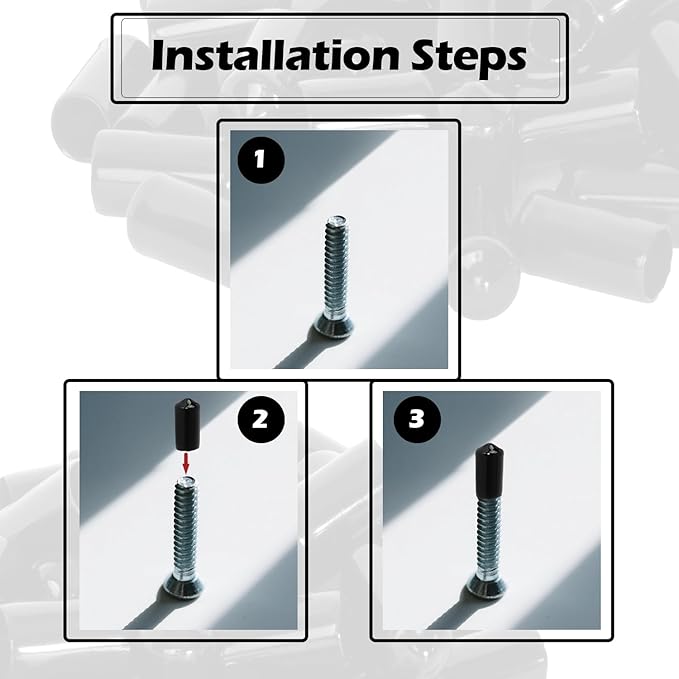10 PCS Black Round Vinyl Rubber End Caps Kits, Flexible Screw Thread Protectors - Image 7