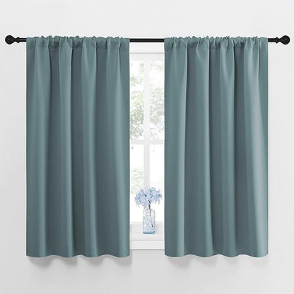 NICETOWN Greyish Blue Blackout Curtains Panels by NICETOWN