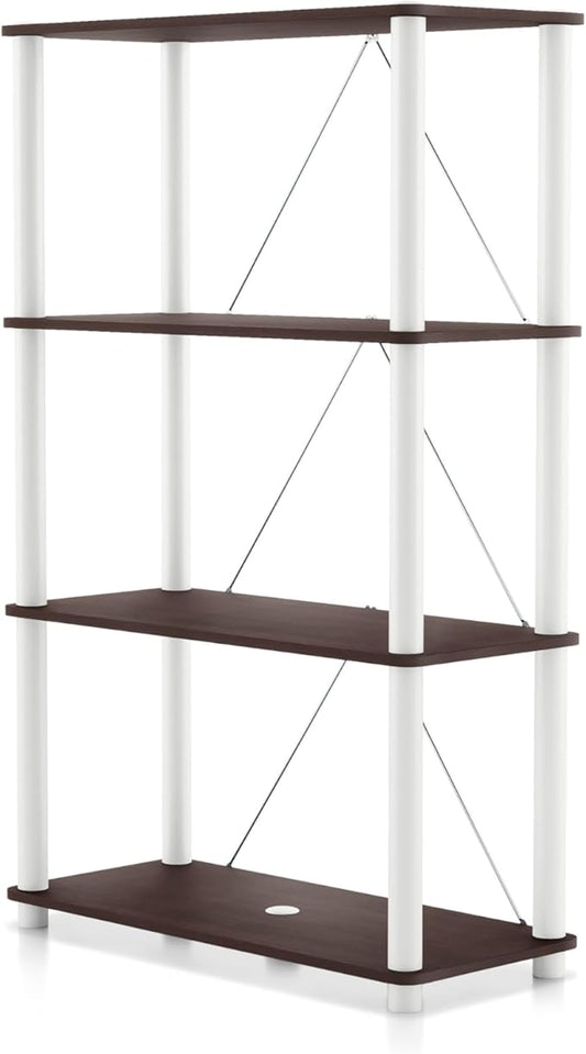 Homes: Inside + Out Apexa Modern 4-Tier Wide Shelving Units, Collectibles by HOMESInsideOut