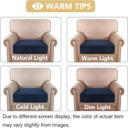 H.VERSAILTEX Velvet Stretch Couch Cushion Cover Plush Cushion Slipcover - Image 6