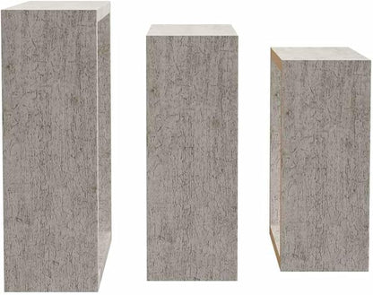 vidaXL Set of 3 Modern Wall Cube Shelves in Concrete Gray Floating Storage - Image 8